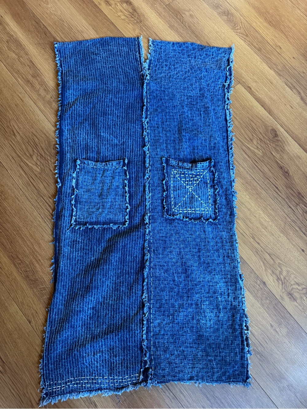 Handmade in Thailand Indigo Patchwork Denim dress